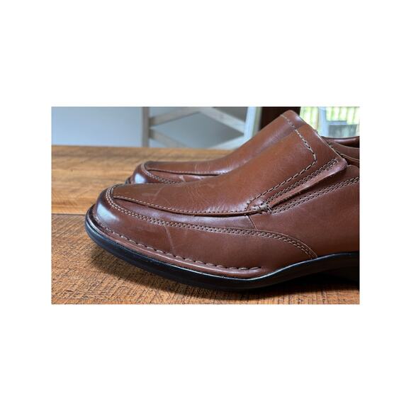 Mens Clarks Kempton Free Leather Comfort Slip-On Brown Loafer Shoes Size‎ 11 - Picture 5 of 11
